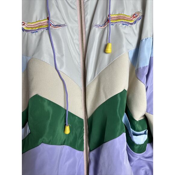 Cotton Sugar DoDo Clinique PASTEL COLOR PINK PURPLE WINDRUNNER JACKET 80s Style - Picture 8 of 16